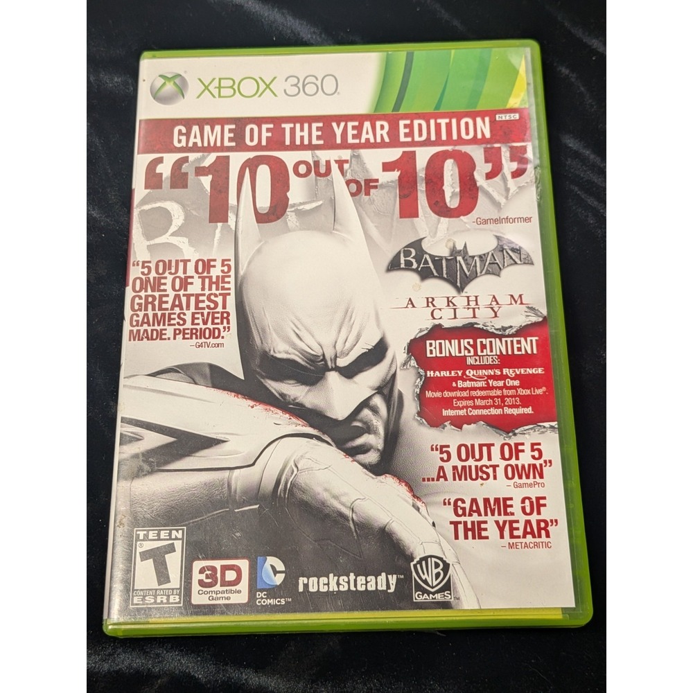 Batman: Arkham City -- Game of the Year Edition (Microsoft Xbox 360, 2012)-(CBI)